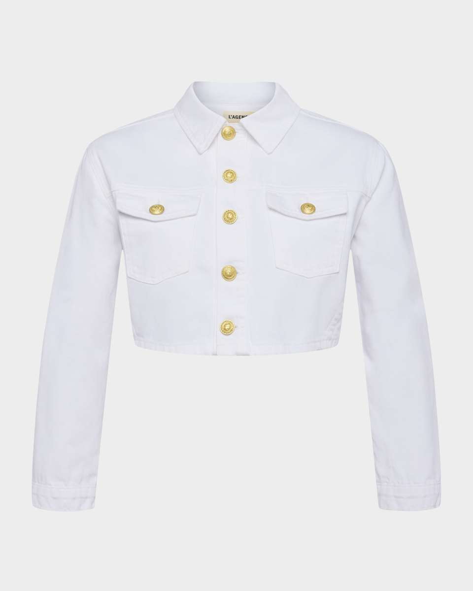 Genevie Cropped Denim Jacket